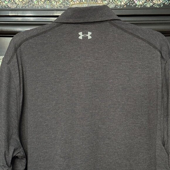 Under Armour HeatGear Loose Fit Polo Shirt XL Dark Gray - Picture 9 of 12